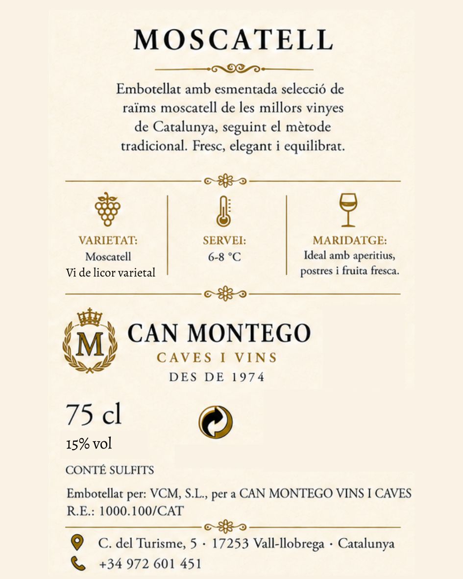 Contraetiqueta pública de Moscatell